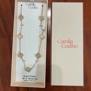 Camila Coelho Gold and Silver Necklace with Glass Accents